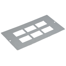 M/Tufflex 3 Comp Data/Voice Plate 6 Cutouts RJ45