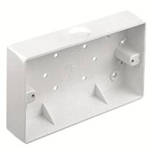 M/Tufflex 2 Gang 44mm Round Corner Surface Box