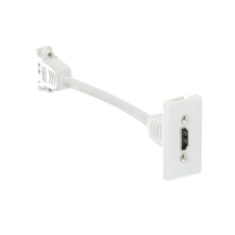 25x50mm Module HDMI Chassis Mounted Socket Type A (Female Mounted-Female Free) White