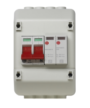 Wylex Enclosed, Insulated, 100A DP Supply Isolator with Type 2 SPD