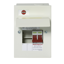 Wylex 2 Way RCD Metal Consumer Unit with 63A Mains Switch