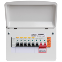 Fusebox 6 Way Consumer Unit with 100A Main Switch and Type 2 SPD