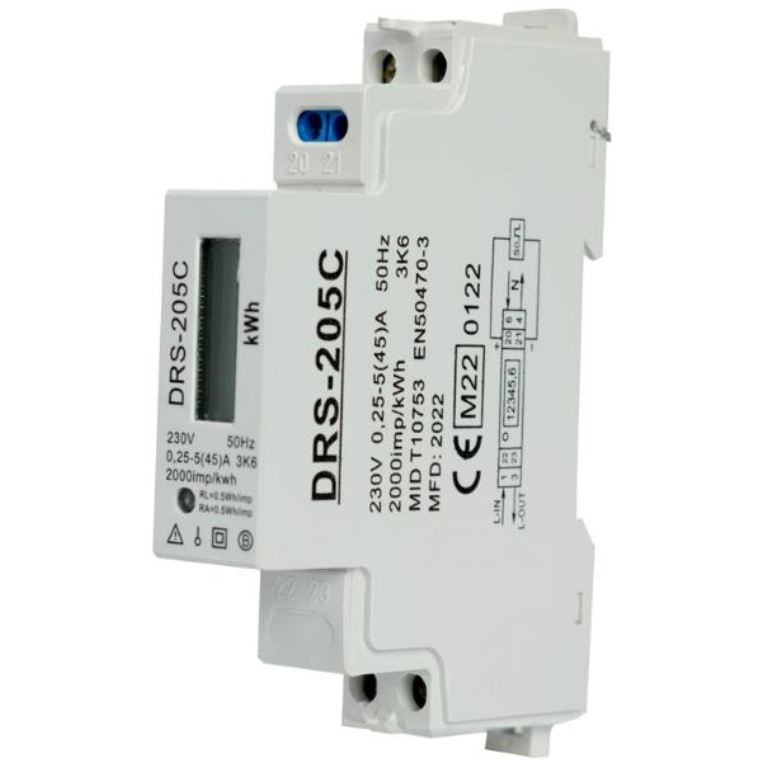 SPN DIN RAIL KWH METER