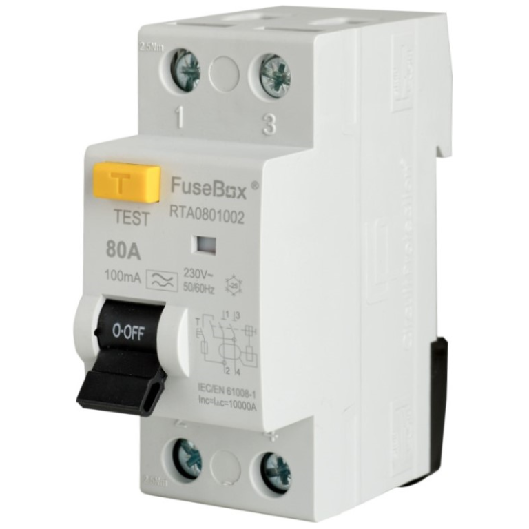 TYPE A 80A 100MA 2P RCD