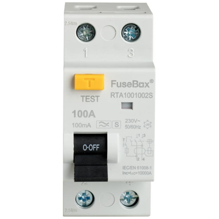 100A RCD 100mA 2P Type S Time Delayed