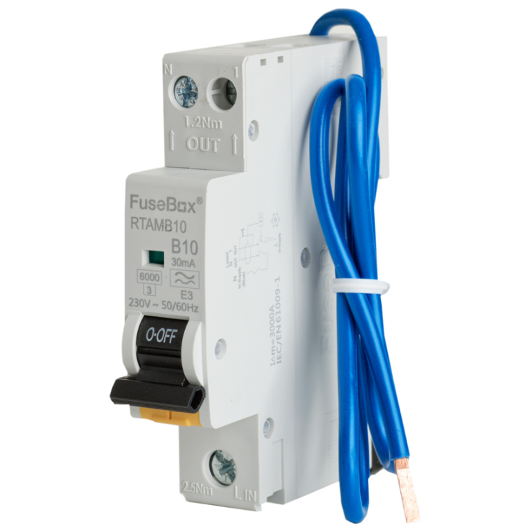 10A Mini RCBO 6kA 1P+N Switched (B Curve) Type A