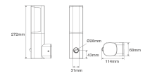 LED WALL LIGHT 7W GRY