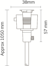 PENDANT TRACK ADAP 1MTR