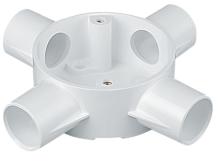 Marshall Tufflex White PVC Intersection Box (4 Way) 25mm