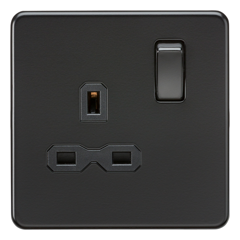 MLA SFR7000MBB 1G DP SWITCHED SOCKET OUTLET | MATT BLACK | SCREWLESS