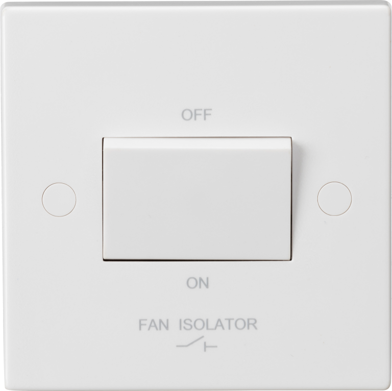 MLA SN1100 TRIPLE POLE SWITCHED FAN ISOLATOR WHITE | SQUARE