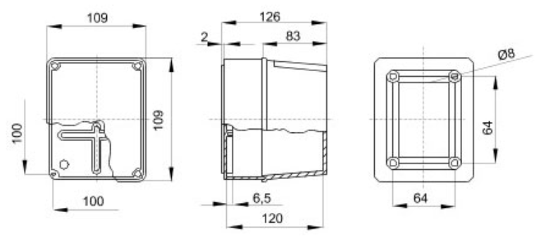 Junction Box Deep Screwed Lid IP56 100 x 100 x 120mm