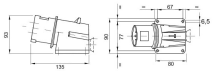 32A 2P+E 230V APP/INLET