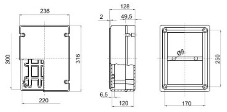 Junction Box Plain Screw Fix Lid IP56 300 x 220 x 120mm