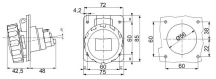 16A 3P 220V SOCKET IP67