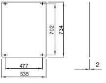 STEEL PLATE 800 X 585 X