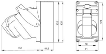 16A 3P+N+E 400V COMB SKT