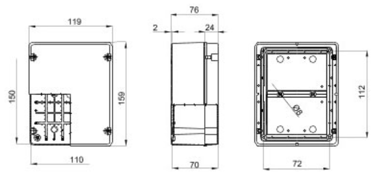 Junction Box Plain Screw Fix Lid IP56 150 x 110 x 70mm