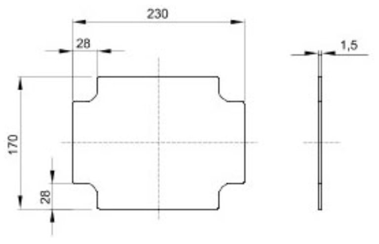 Mounting Plate 240 x 190mm