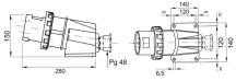 APP INLET 125A IP67 5P 415v