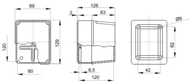 Junction Box Deep Screwed Lid IP56 120 x 80 x 120mm