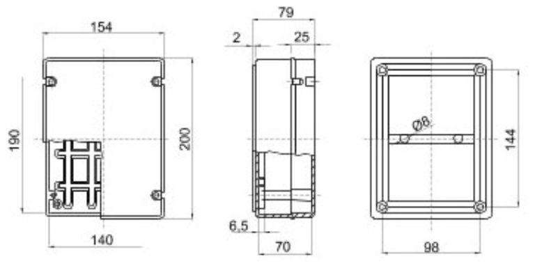 Junction Box Plain Screw Fix Lid IP56 190 x 140 x 70mm