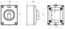 32A 4P ROTA ISOL IP65