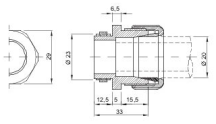 CONDUIT GLAND 20MM DIAM.