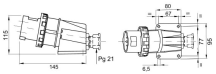 32A 2P+E 230V IP67 AP/IN