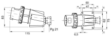 16A 2P+E 110V IP67 AP/IN