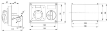 SWITCH SOCKET 16A 5P 380