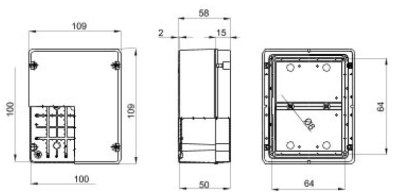 Junction Box Plain Screw Fix Lid IP56 100 x 100 x 50mm