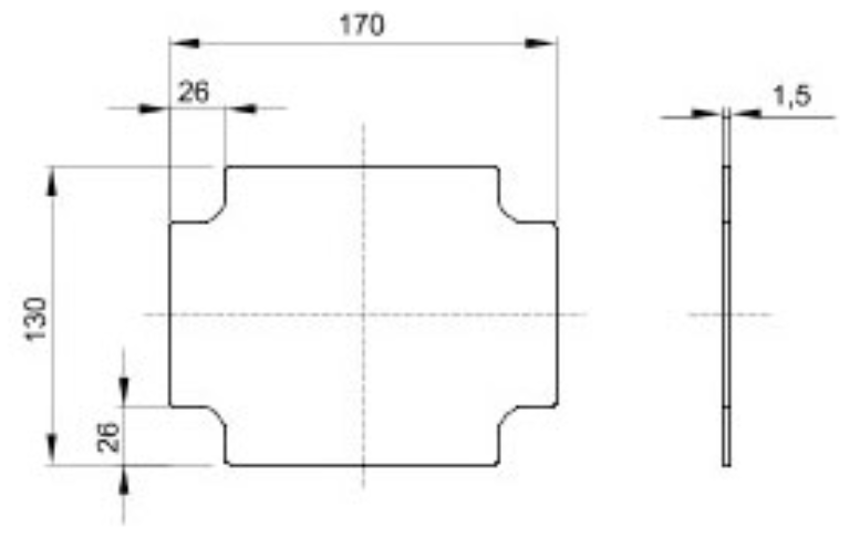 Mounting Plate 190 x 140mm