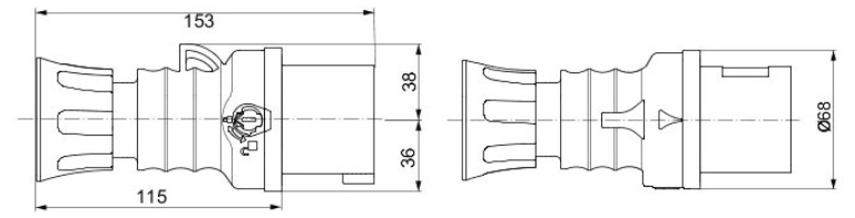 415V Straight Plug 4P +E 16A