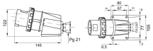 APP INLET 32A IP67 5P 415v