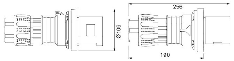 415V Straight Plug 4P +E 63A