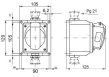 32A 4P 400V SOCKET IP44