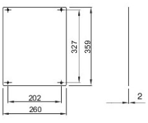 STEEL MTNG PLATE 425X310