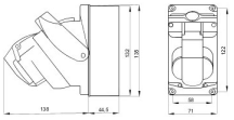 32A 3P+E 400V COMBI SKT