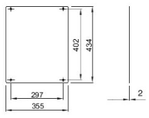 STEEL MTNG PLATE 500X405