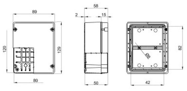 Junction Box Plain Screw Fix Lid IP56 120 x 80 x 50mm