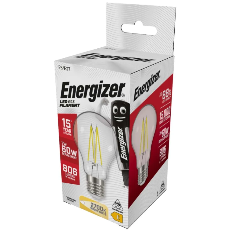 Energizer S12865 LED E27 GLS 7W 2700K Warm White