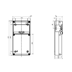 Gewiss (UK) Ltd GW68003N : Distribution Board, 10 Module Q-DIN c/w 4 ...