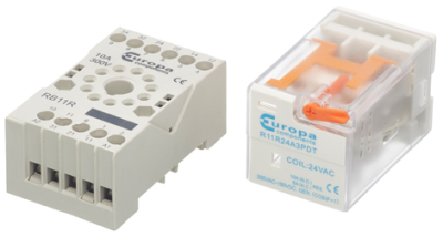 Europa Components Plc RB11R : Relay Base, Octal 11 Pin 3PCO 8 pin octal relay wiring 