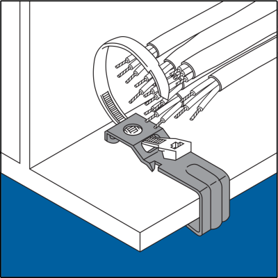 E-Klips GH-310 : Mounting, Cable Tie AWith Flange Clip