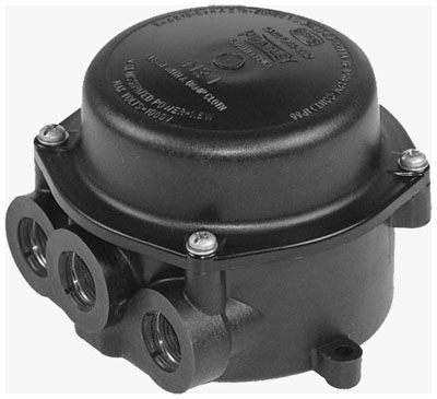 Pratley 57258 : Junction Box, 3 Way Bottom Entry IP68 Pratley 20mm Black